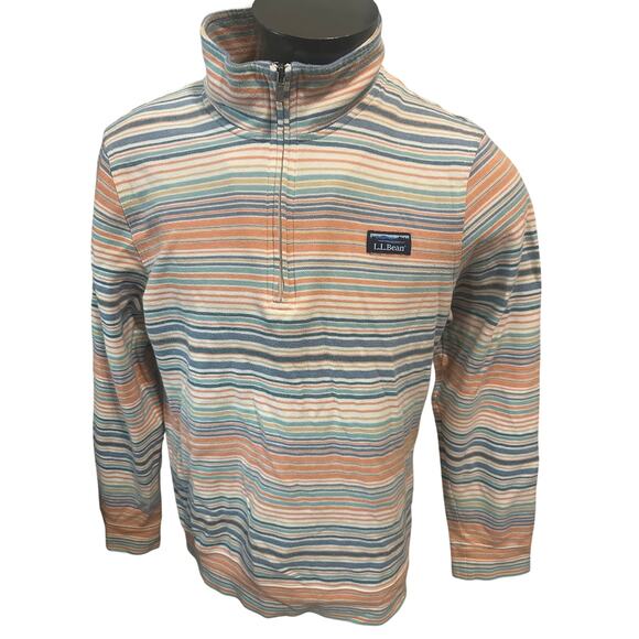 L.L. Bean Pullover Men’s Large Reg 1/4 Zip Comfort Stretch Performance Pique - Picture 1 of 6